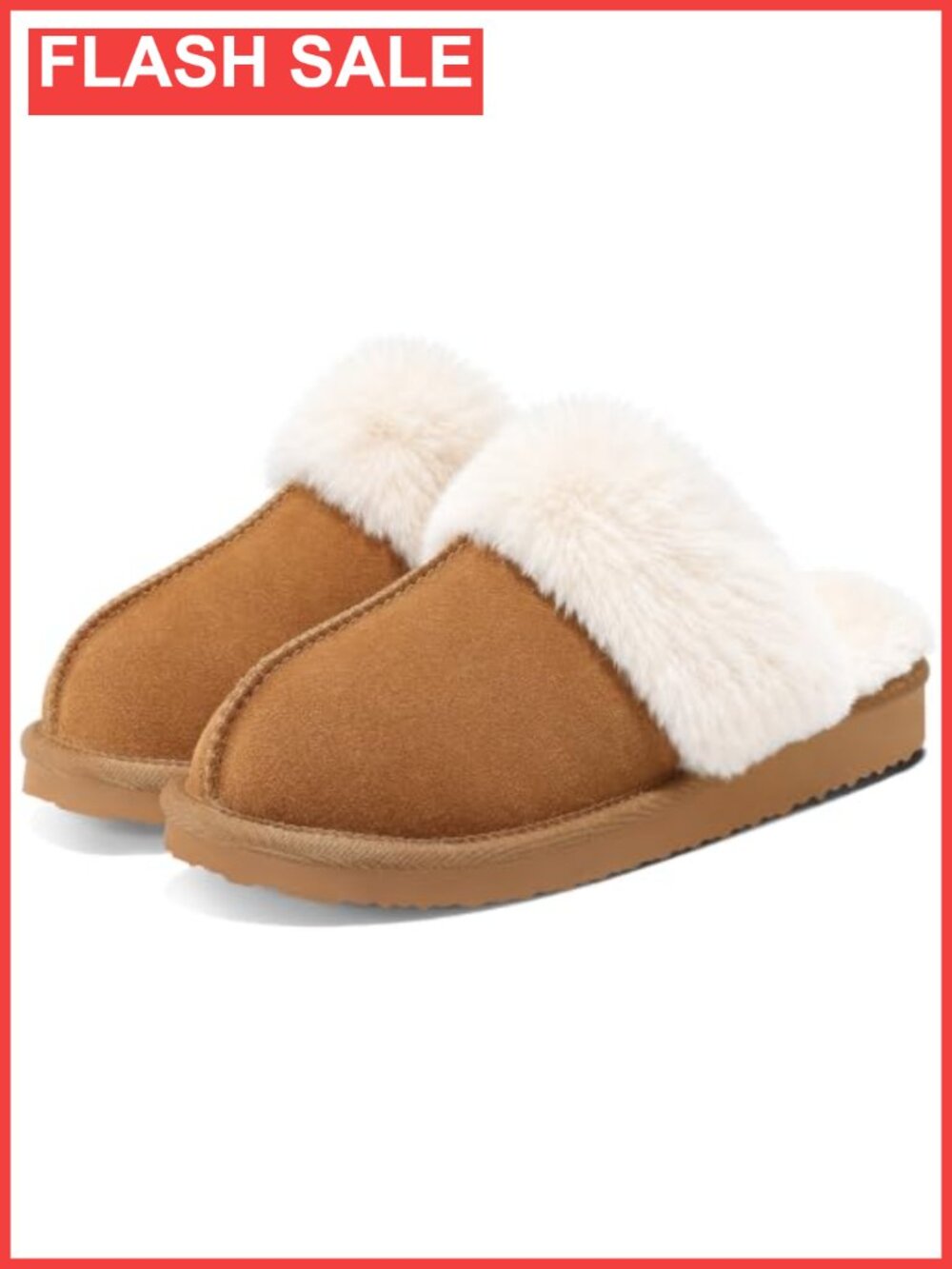 Fuzzy Memory Foam Slippers Faux Fur Lined Non-Slip House Shoes